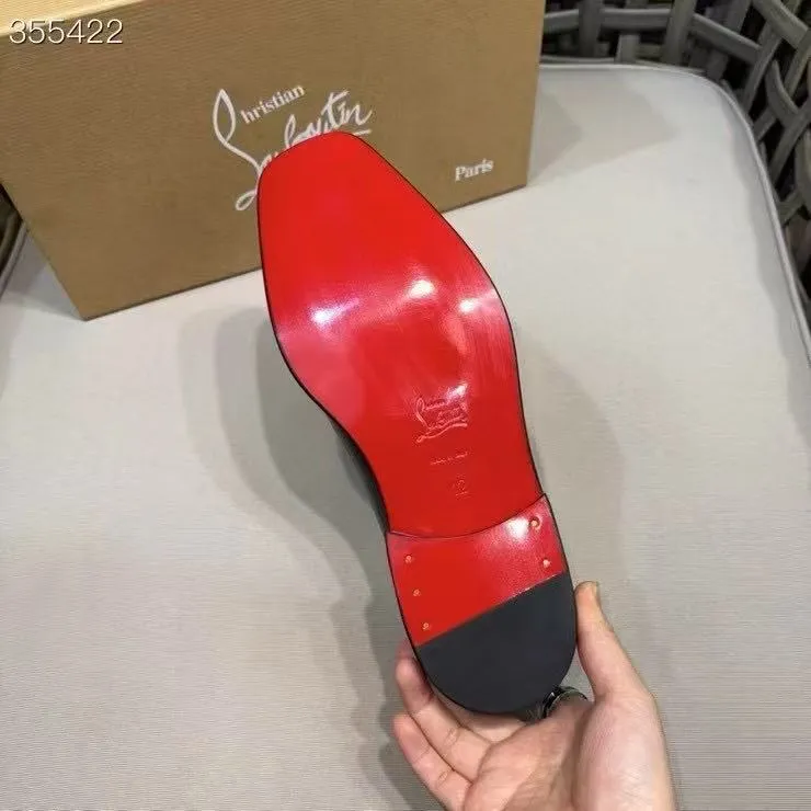 p920💰Men's shoes Christia*.Lobouti*🆑High-end men's business formal leather shoes | Classic red sole shoes | Original imported first-layer cowhide | Iconic rivet decoration | Water-dyed cowhide lining | Italian imported red cowhide outsole | High-end luxury | Perfect interpretation of fashion, sunshine, style, suitable for various occasions Size: 39-44 (customized at 38.45.46)